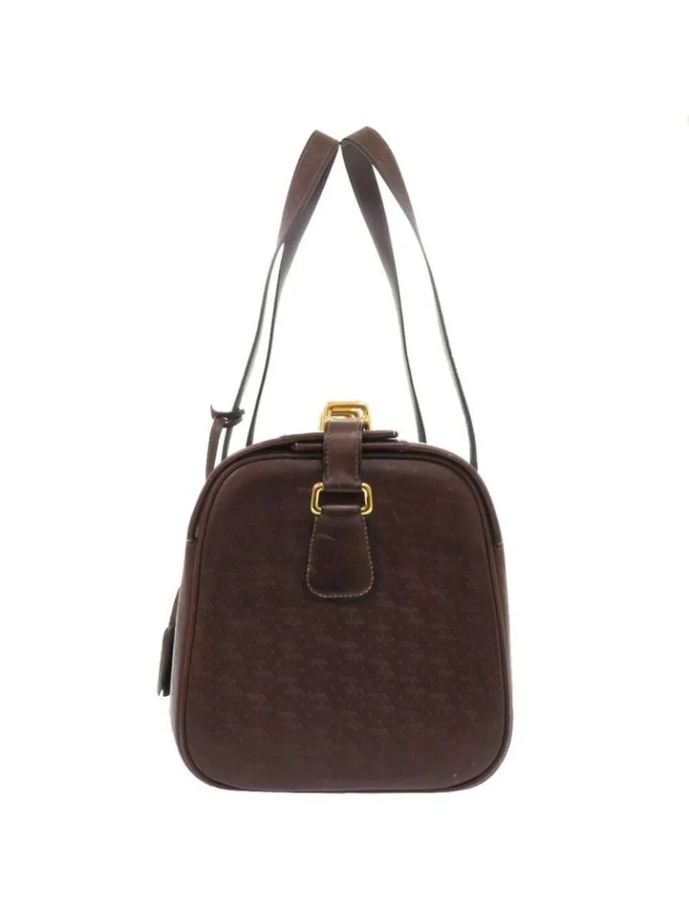 Hermes Vintage Leather Brown Gold Hardware 00 Boston Bag